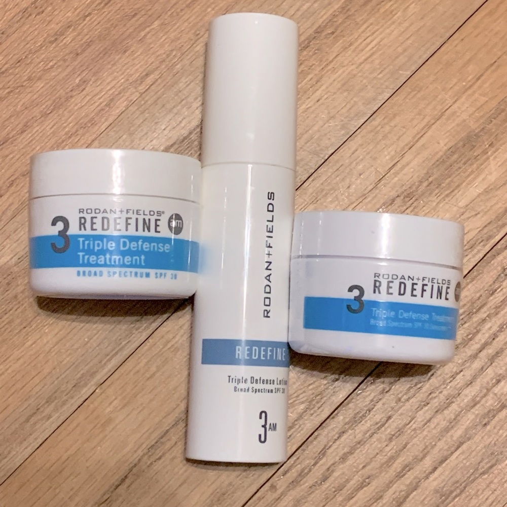 R+F Redefine Step 3 AM Triple Defense Treatment lotion 3x1 oz bottles UNOPENED